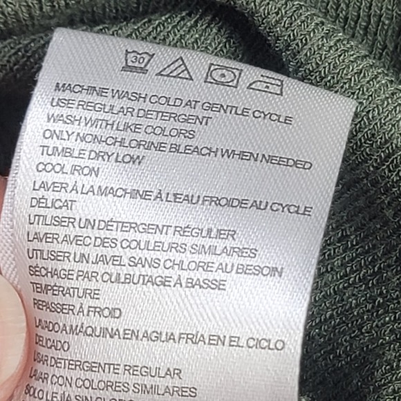 Halston Green V Neck Knit Tank Top Woman's Size M - Picture 5 of 6